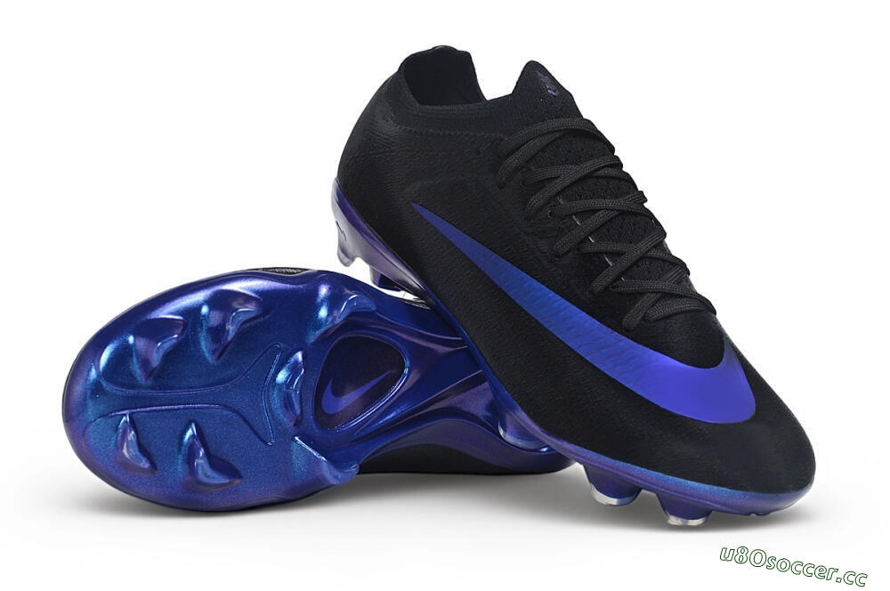Unisex Nike Air Zoom Mercurial Vapor 17 Elite FG Firm Ground Low-Tops Football Boots - Black/Black/Deep Royal Blue 1