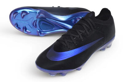 Unisex Nike Air Zoom Mercurial Vapor 17 Elite FG Firm Ground Low-Tops Football Boots - Black/Black/Deep Royal Blue