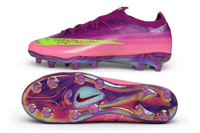 Unisex Nike Air Zoom Mercurial Vapor 17 Elite FG Firm Ground Low-Tops Football Boots - Purple/Berry/Volt