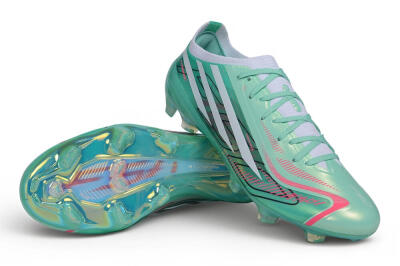 Unisex Adidas F50 Hyperfast Elite FG Firm Ground Low-Tops Football Boots - Green/Mint Green/Iridescent White
