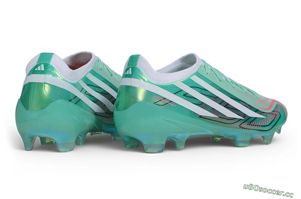 Unisex Adidas F50 Hyperfast Elite FG Firm Ground Low-Tops Football Boots - Green/Mint Green/Iridescent White 6