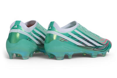 Unisex Adidas F50 Hyperfast Elite FG Firm Ground Low-Tops Football Boots - Green/Mint Green/Iridescent White