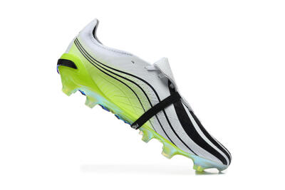 Unisex Adidas Predator 26 Elite Fold-Over Tongue FG Firm Ground Low-Tops Football Boots - White/Solar Yellow/Core Black
