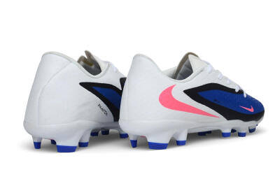 Unisex Nike Phantom 6 Elite Low FG Firm Ground Low-Tops Football Boots - White/Baltic Blue/Pink Blast