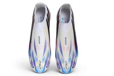 Unisex Adidas F50 Hyperfast Elite Laceless FG Firm Ground Low-Tops Football Boots - White/Core Black/Lucid Pink