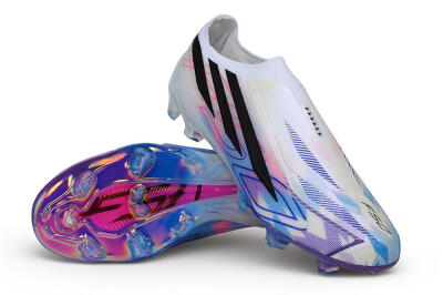 Unisex Adidas F50 Hyperfast Elite Laceless FG Firm Ground Low-Tops Football Boots - White/Core Black/Lucid Pink