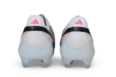 Unisex Adidas F50 Hyperfast Elite Laceless FG Firm Ground Low-Tops Football Boots - White/Core Black/Lucid Pink