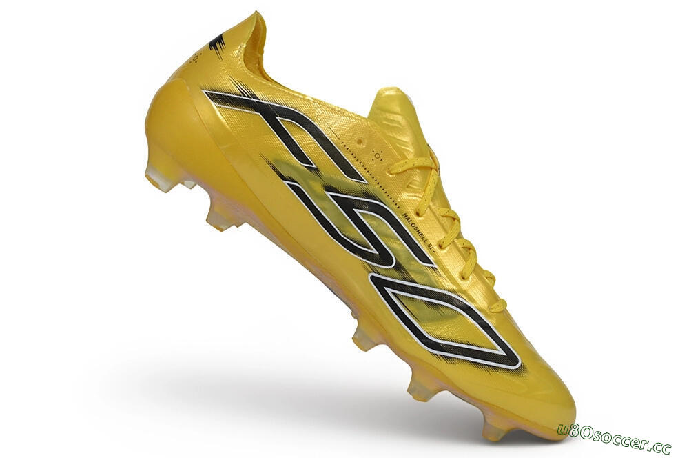 Unisex Adidas F50 Hyperfast Evo FG Firm Ground Low-Tops Football Boots - Yellow/Solar Gold/Core Black 4