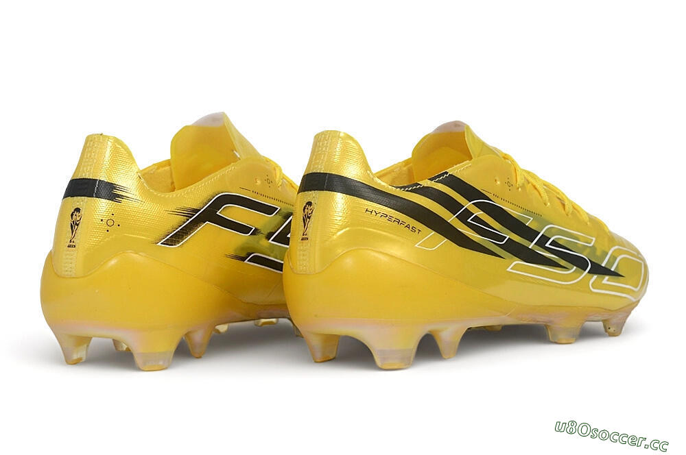 Unisex Adidas F50 Hyperfast Evo FG Firm Ground Low-Tops Football Boots - Yellow/Solar Gold/Core Black 6