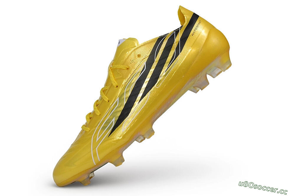 Unisex Adidas F50 Hyperfast Evo FG Firm Ground Low-Tops Football Boots - Yellow/Solar Gold/Core Black 5