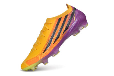 Unisex Adidas F50 Elite FG Firm Ground Low-Tops Football Boots - Yellow/Solar Gold/Team Purple