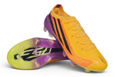 Unisex Adidas F50 Elite FG Firm Ground Low-Tops Football Boots - Yellow/Solar Gold/Team Purple