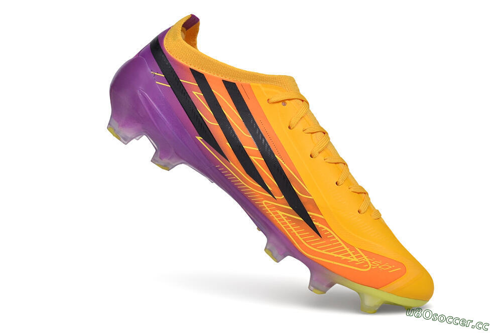 Unisex Adidas F50 Elite FG Firm Ground Low-Tops Football Boots - Yellow/Solar Gold/Team Purple 4
