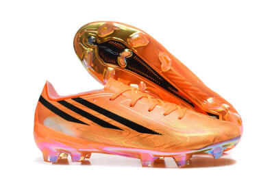 Unisex Adidas F50 Elite FG Firm Ground Low-Tops Football Boots - Orange/Solar Orange/Black