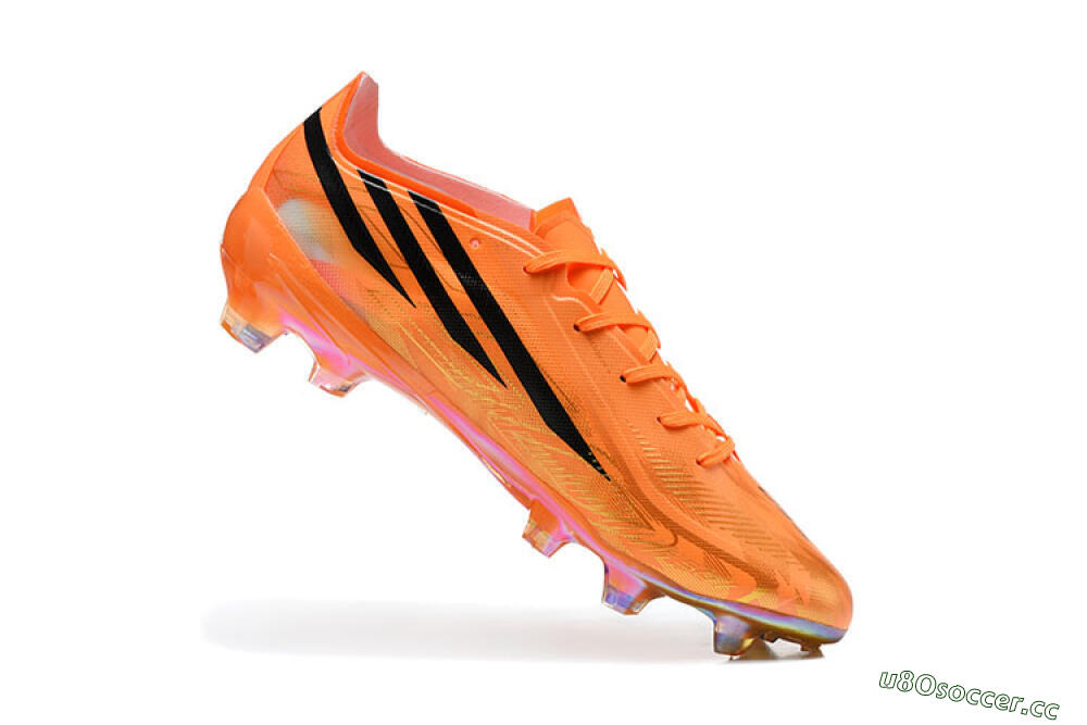 Unisex Adidas F50 Elite FG Firm Ground Low-Tops Football Boots - Orange/Solar Orange/Black 7