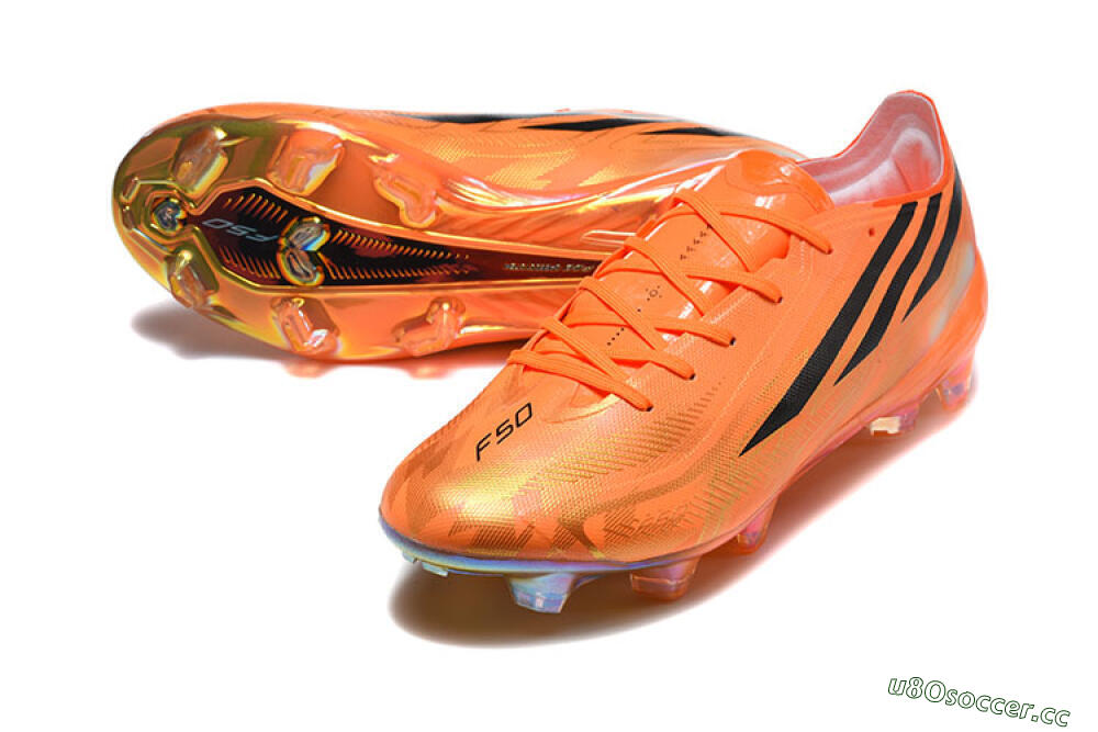 Unisex Adidas F50 Elite FG Firm Ground Low-Tops Football Boots - Orange/Solar Orange/Black 3