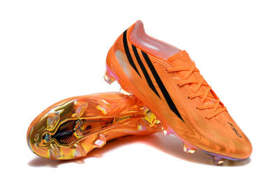 Unisex Adidas F50 Elite FG Firm Ground Low-Tops Football Boots - Orange/Solar Orange/Black