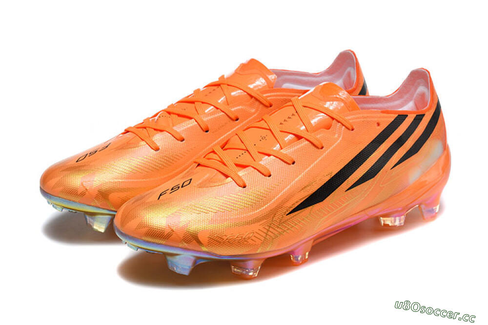 Unisex Adidas F50 Elite FG Firm Ground Low-Tops Football Boots - Orange/Solar Orange/Black 5