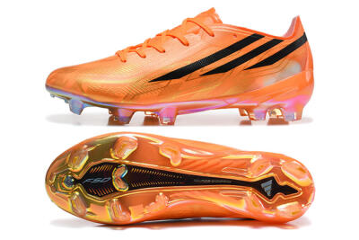 Unisex Adidas F50 Elite FG Firm Ground Low-Tops Football Boots - Orange/Solar Orange/Black