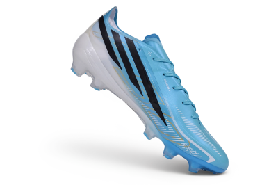 Unisex Adidas F50 Elite FG Firm Ground Low-Tops Football Boots - Blue/Lucid Blue/Footwear White