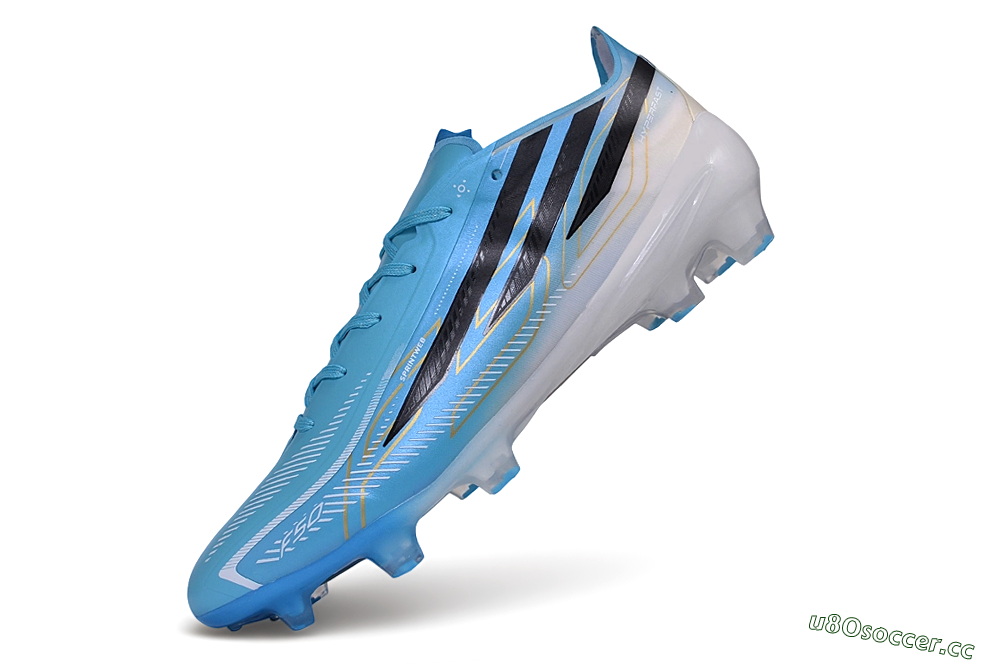 Unisex Adidas F50 Elite FG Firm Ground Low-Tops Football Boots - Blue/Lucid Blue/Footwear White 5