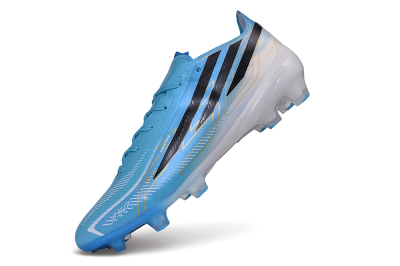 Unisex Adidas F50 Elite FG Firm Ground Low-Tops Football Boots - Blue/Lucid Blue/Footwear White