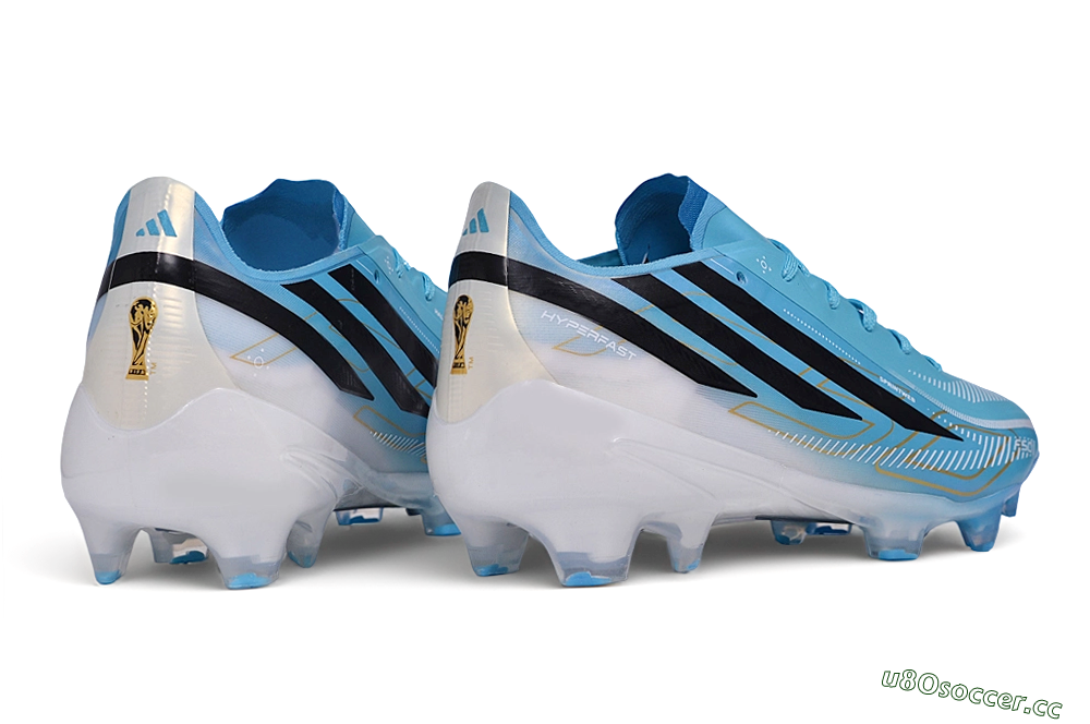 Unisex Adidas F50 Elite FG Firm Ground Low-Tops Football Boots - Blue/Lucid Blue/Footwear White 6