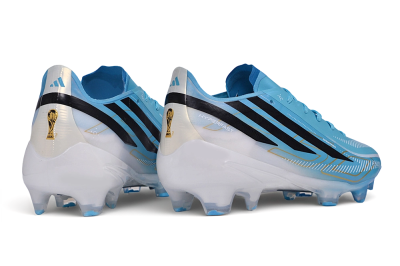 Unisex Adidas F50 Elite FG Firm Ground Low-Tops Football Boots - Blue/Lucid Blue/Footwear White