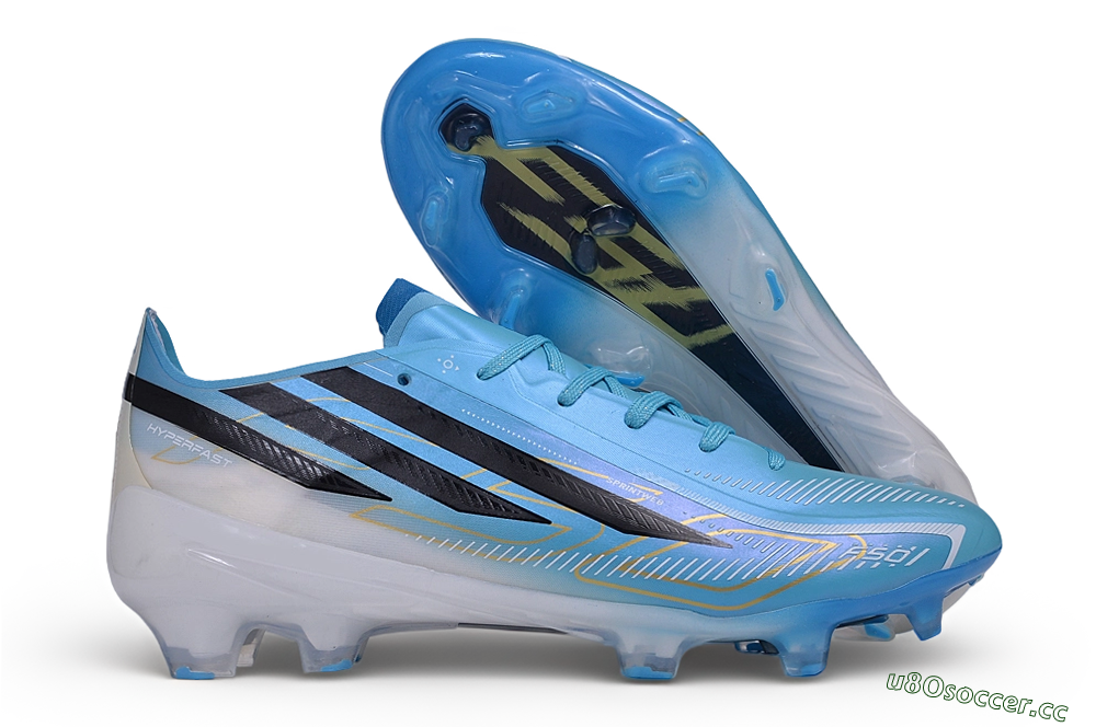 Unisex Adidas F50 Elite FG Firm Ground Low-Tops Football Boots - Blue/Lucid Blue/Footwear White 2
