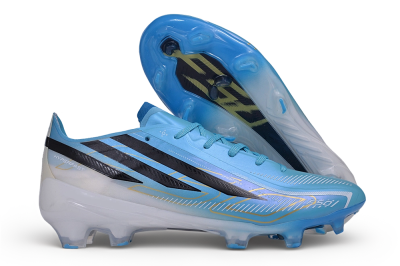 Unisex Adidas F50 Elite FG Firm Ground Low-Tops Football Boots - Blue/Lucid Blue/Footwear White