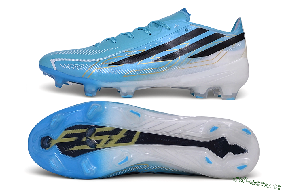 Unisex Adidas F50 Elite FG Firm Ground Low-Tops Football Boots - Blue/Lucid Blue/Footwear White 1