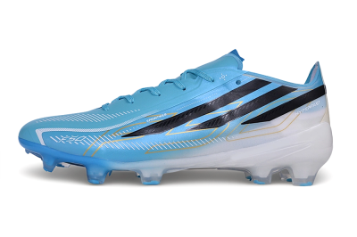 Unisex Adidas F50 Elite FG Firm Ground Low-Tops Football Boots - Blue/Lucid Blue/Footwear White