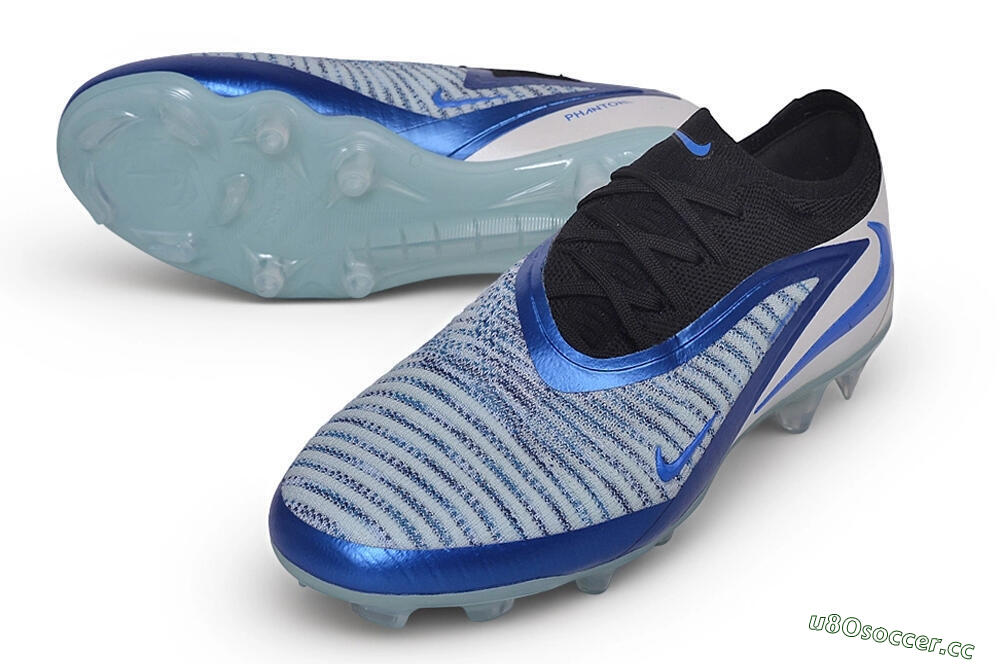 Unisex Nike Phantom 6 Elite Low FG Firm Ground Low-Tops Football Boots - Blue/Royal Blue/Metallic Silver 3