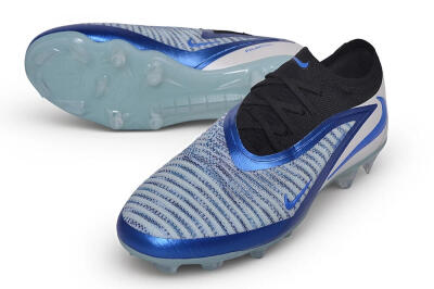 Unisex Nike Phantom 6 Elite Low FG Firm Ground Low-Tops Football Boots - Blue/Royal Blue/Metallic Silver
