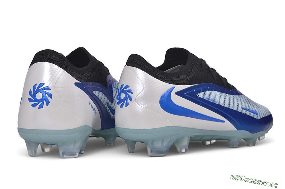 Unisex Nike Phantom 6 Elite Low FG Firm Ground Low-Tops Football Boots - Blue/Royal Blue/Metallic Silver 6