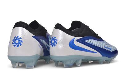 Unisex Nike Phantom 6 Elite Low FG Firm Ground Low-Tops Football Boots - Blue/Royal Blue/Metallic Silver