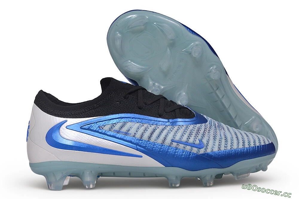 Unisex Nike Phantom 6 Elite Low FG Firm Ground Low-Tops Football Boots - Blue/Royal Blue/Metallic Silver 2
