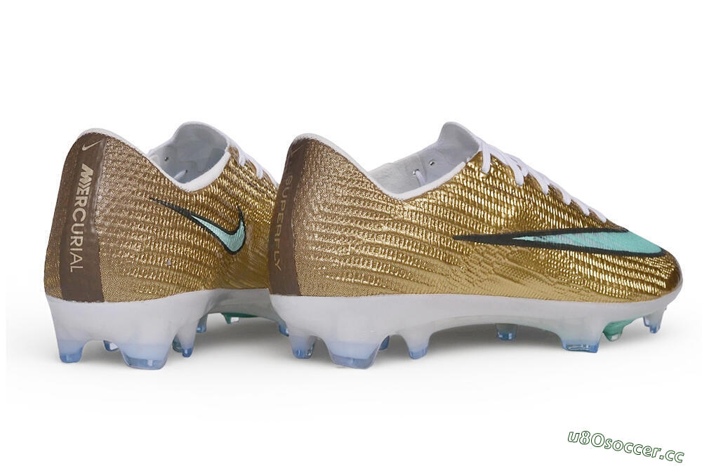 Unisex Nike Air Zoom Mercurial Superfly 11 Elite FG Firm Ground Low-Tops Football Boots - Gold/Metallic Gold/Mint Green 6