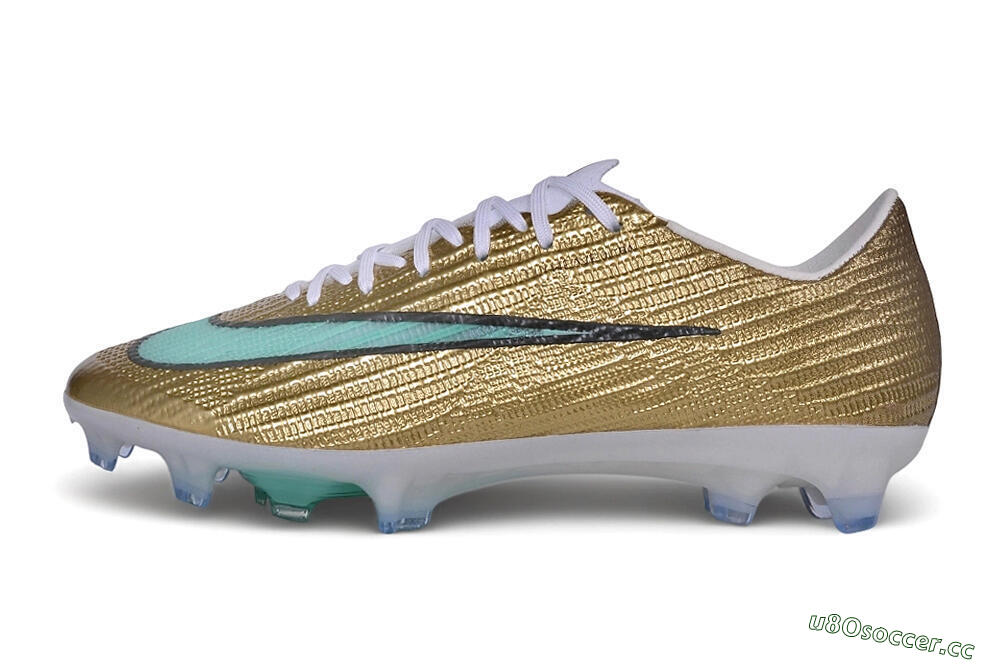 Unisex Nike Air Zoom Mercurial Superfly 11 Elite FG Firm Ground Low-Tops Football Boots - Gold/Metallic Gold/Mint Green 0