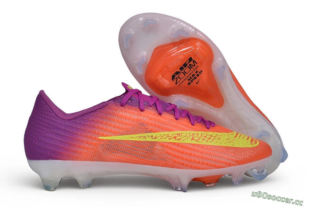 Unisex Nike Air Zoom Mercurial Superfly 11 Elite FG Firm Ground Low-Tops Football Boots - Orange/Sunset Orange/Electric Purple 2