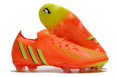 Men's Adidas Predator Edge.1 Low FG Firm Ground Low-Tops Football Boots - Orange/Yellow