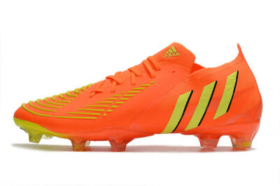 Men's Adidas Predator Edge.1 Low FG Firm Ground Low-Tops Football Boots - Orange/Yellow