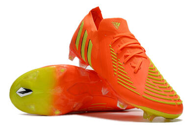 Men's Adidas Predator Edge.1 Low FG Firm Ground Low-Tops Football Boots - Orange/Yellow