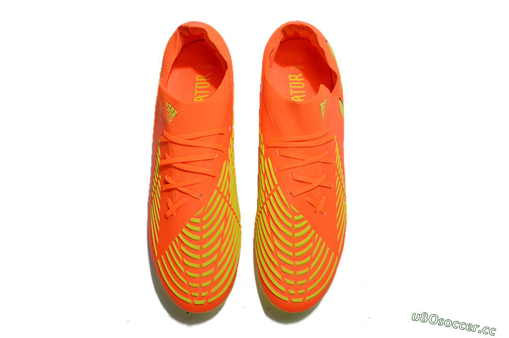 Men's Adidas Predator Edge.1 Low FG Firm Ground Low-Tops Football Boots - Orange/Yellow 4