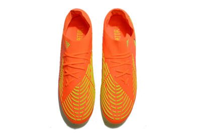 Men's Adidas Predator Edge.1 Low FG Firm Ground Low-Tops Football Boots - Orange/Yellow