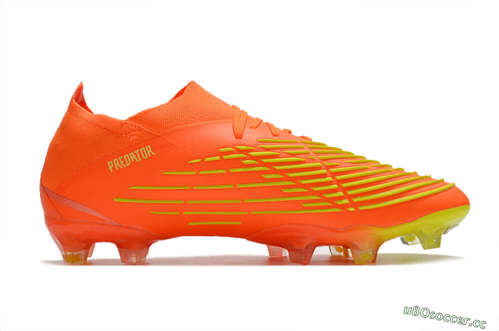 Men's Adidas Predator Edge.1 Low FG Firm Ground Low-Tops Football Boots - Orange/Yellow 7