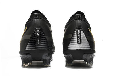 Men's Nike Phantom GT 2 FG Firm Ground Low-Tops Football Boots - Black/Silver/Gold