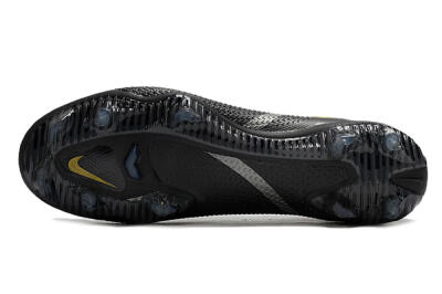 Men's Nike Phantom GT 2 FG Firm Ground Low-Tops Football Boots - Black/Silver/Gold