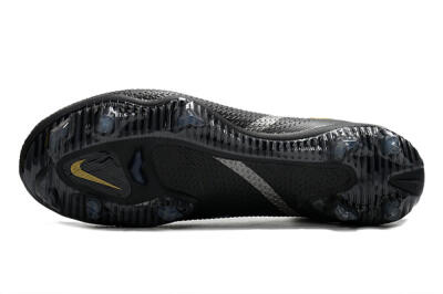 Men's Nike Phantom GT 2 DF FG Firm Ground High-Tops Football Boots - Black/Silver/Gold
