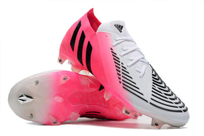 Men's Adidas Predator Edge.1 Low FG Firm Ground Low-Tops Football Boots - White/Pink